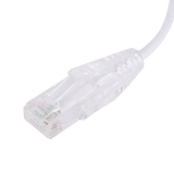 Cable de Parcheo Slim UTP Cat6 - 20 cm Blanco Diámetro Reducido (28 AWG)