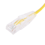 Cable de Parcheo Slim UTP Cat6 - 20 cm Amarillo Diámetro Reducido (28 AWG)
