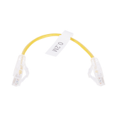 Cable de Parcheo Slim UTP Cat6 - 20 cm Amarillo Diámetro Reducido (28 AWG)