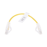 Cable de Parcheo Slim UTP Cat6 - 20 cm Amarillo Diámetro Reducido (28 AWG)