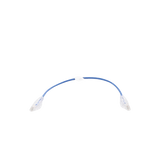 Cable de Parcheo Slim UTP Cat6 - 30 cm Azul Diámetro Reducido (28 AWG)