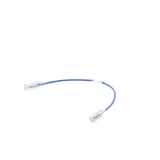 Cable de Parcheo Slim UTP Cat6 - 30 cm Azul Diámetro Reducido (28 AWG)