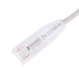 Cable de Parcheo Slim UTP Cat6 - 30 cm Gris Diámetro Reducido (28 AWG)