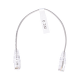 Cable de Parcheo Slim UTP Cat6 - 30 cm Gris Diámetro Reducido (28 AWG)