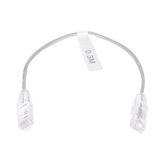 Cable de Parcheo Slim UTP Cat6 - 30 cm Gris Diámetro Reducido (28 AWG)
