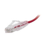 Cable de Parcheo Slim UTP Cat6 - 30 cm Rojo Diámetro Reducido (28 AWG)