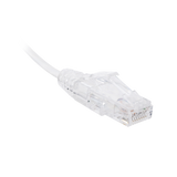 Cable de Parcheo Slim UTP Cat6 - 30 cm Blanco, Diámetro Reducido (28 AWG)