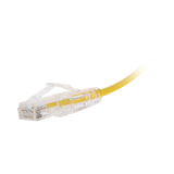 Cable de Parcheo Slim UTP Cat6 - 30 cm Amarillo Diámetro Reducido (28 AWG)
