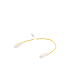 Cable de Parcheo Slim UTP Cat6 - 30 cm Amarillo Diámetro Reducido (28 AWG)