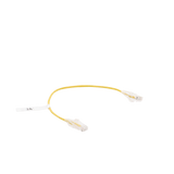 Cable de Parcheo Slim UTP Cat6 - 30 cm Amarillo Diámetro Reducido (28 AWG)
