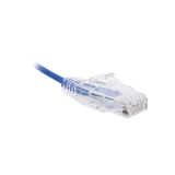 Cable de Parcheo Slim UTP Cat6 - 1 metro, Azul, Diámetro Reducido (28 AWG)
