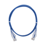 Cable de Parcheo Slim UTP Cat6 - 1 metro, Azul, Diámetro Reducido (28 AWG)