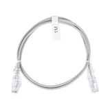 Cable de Parcheo Slim UTP Cat6 - 1 metro, Gris, Diámetro Reducido (28 AWG)