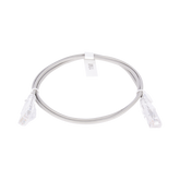 Cable de Parcheo Slim UTP Cat6 - 1 metro, Gris, Diámetro Reducido (28 AWG)