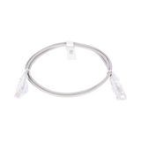 Cable de Parcheo Slim UTP Cat6 - 1 metro, Gris, Diámetro Reducido (28 AWG)