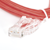 Cable de Parcheo Slim UTP Cat6 - 1 metro, Rojo, Diámetro Reducido (28 AWG)