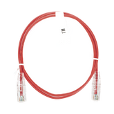 Cable de Parcheo Slim UTP Cat6 - 1 metro, Rojo, Diámetro Reducido (28 AWG)