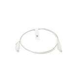 Cable de Parcheo Slim UTP Cat6 - 1 metro, Blanco, Diámetro Reducido (28 AWG)