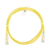 Cable de Parcheo Slim UTP Cat6 - 1 metro, Amarillo, Diámetro Reducido (28 AWG)