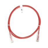 Cable de Parcheo Slim UTP Cat6 - 1.5 m Rojo Diámetro Reducido (28 AWG)