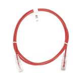 Cable de Parcheo Slim UTP Cat6 - 1.5 m Rojo Diámetro Reducido (28 AWG)