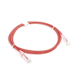 Cable de Parcheo Slim UTP Cat6 - 2 m Rojo Diámetro Reducido (28 AWG)