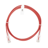 Cable de Parcheo Slim UTP Cat6 - 2 m Rojo Diámetro Reducido (28 AWG)