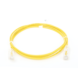 Cable de Parcheo Slim UTP Cat6 - 2 m Amarillo Diámetro Reducido (28 AWG)