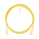 Cable de Parcheo Slim UTP Cat6 - 2 m Amarillo Diámetro Reducido (28 AWG)