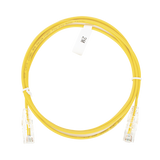 Cable de Parcheo Slim UTP Cat6 - 2 m Amarillo Diámetro Reducido (28 AWG)