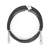 Cable de Parcheo Slim UTP Cat6 - 3 m Negro Diámetro Reducido (28 AWG)
