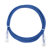 Cable de Parcheo Slim UTP Cat6 - 3 m Azul Diámetro Reducido (28 AWG)