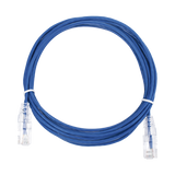 Cable de Parcheo Slim UTP Cat6 - 3 m Azul Diámetro Reducido (28 AWG)