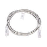 Cable de Parcheo Slim UTP Cat6 - 3 m Gris Diámetro Reducido (28 AWG)