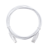 Cable de Parcheo Slim UTP Cat6 - 3 m Blanco Diámetro Reducido (28 AWG)