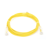 Cable de Parcheo Slim UTP Cat6 - 3 m Amarillo Diámetro Reducido (28 AWG)