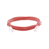 Cable de Parcheo Slim UTP Cat6A - 3 m Rojo, Diámetro Reducido (28 AWG)
