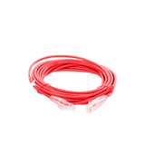 Cable de Parcheo Slim UTP Cat6A - 5 m Rojo, Diámetro Reducido (28 AWG