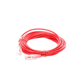 Cable de Parcheo Slim UTP Cat6A - 5 m Rojo, Diámetro Reducido (28 AWG