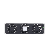 Kit de 3 Ventilador 110 Vca (12 x 12 cm) con Clavija 5-15P. Para instalación en Postes Rack