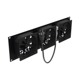 Kit de 3 Ventilador 110 Vca (12 x 12 cm) con Clavija 5-15P. Para instalación en Postes Rack