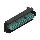 Placa Acopladora LightVerse, 6 Conectores Dúplex LC/UPC, Acepta hasta 12 fibras Multimodo OM3 y OM4 (No Shuttered)