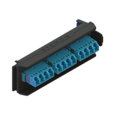 Placa Acopladora LightVerse, 6 Conectores Dúplex LC/UPC, Acepta hasta 12 fibras Monomodo (No Shuttered)