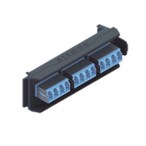 Placa Acopladora LightVerse, 6 Conectores Dúplex LC/UPC "Shuttered", Acepta hasta 12 fibras Monomodo