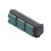 Placa Acopladora LightVerse, 12 Conectores Dúplex LC/UPC "Shuttered", Acepta hasta 24 fibras Multimodo 0M3 y OM4