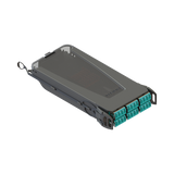 Cassette para empalme (Fusión) LightVerse, Hasta 24 fibras, Conectores LC/UPC "Shuttered", para fibra Multimodo OM4, 900um, 1 metro