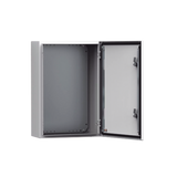 Gabinete de Uso Exterior MAS 600 x 600 x 400 mm NEMA 4/12/13; IP66; IK10 de Acero Dulce 1.5 mm con Platina de Montaje Incluida Color Gris Claro