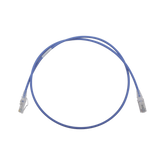 Patch Cord MC6 Modular Cat6 UTP, CM/LS0H, 3ft, Color Azul, Diámetro Reducido (28AWG)