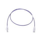 Patch Cord MC6 Modular Cat6 UTP, CM/LS0H, 3ft, Color Violeta, Diámetro Reducido (28AWG), Versión Bulk (Sin Empaque Individual)