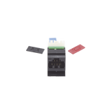 Jack MAX UTP Categoría 6, Estilo 110, Montaje Plano, Color Negro